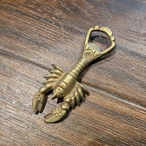 Brass Vintahe Crawfish Bottle Opener